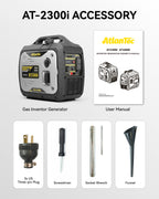 Portable Inverter Generator 2300-Watt Gas Powered, Super Quiet Gas Generators for Camping, Tailgating, Home Emergency Home Backup