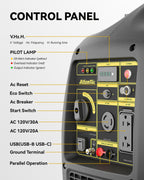 Portable Quiet Inverter Generator for Camping RV Home, 4000W, 120V/30A, EPA Emission Standard Compliant