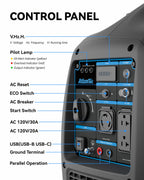 Quiet Inverter Generator Portable for Home, RV, Camping, 120V/30A, 5000W, EPA Emission Standard Compliant