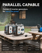 4000 Watt Dual Fuel Inverter Generator, RV Ready, Electric Start, Quiet for Outdoor Camping, Home Backup, Garden, PGMA Compliant