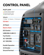 4000 Watt Dual Fuel Inverter Generator, RV Ready, Electric Start, Quiet for Outdoor Camping, Home Backup, Garden, PGMA Compliant