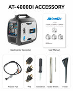 4000W Dual-Fuel Generator, Portable Quiet Inverter Gasoline and LPG Generator for Camping & RV, 120V/30A, EPA Emission Standard Compliant