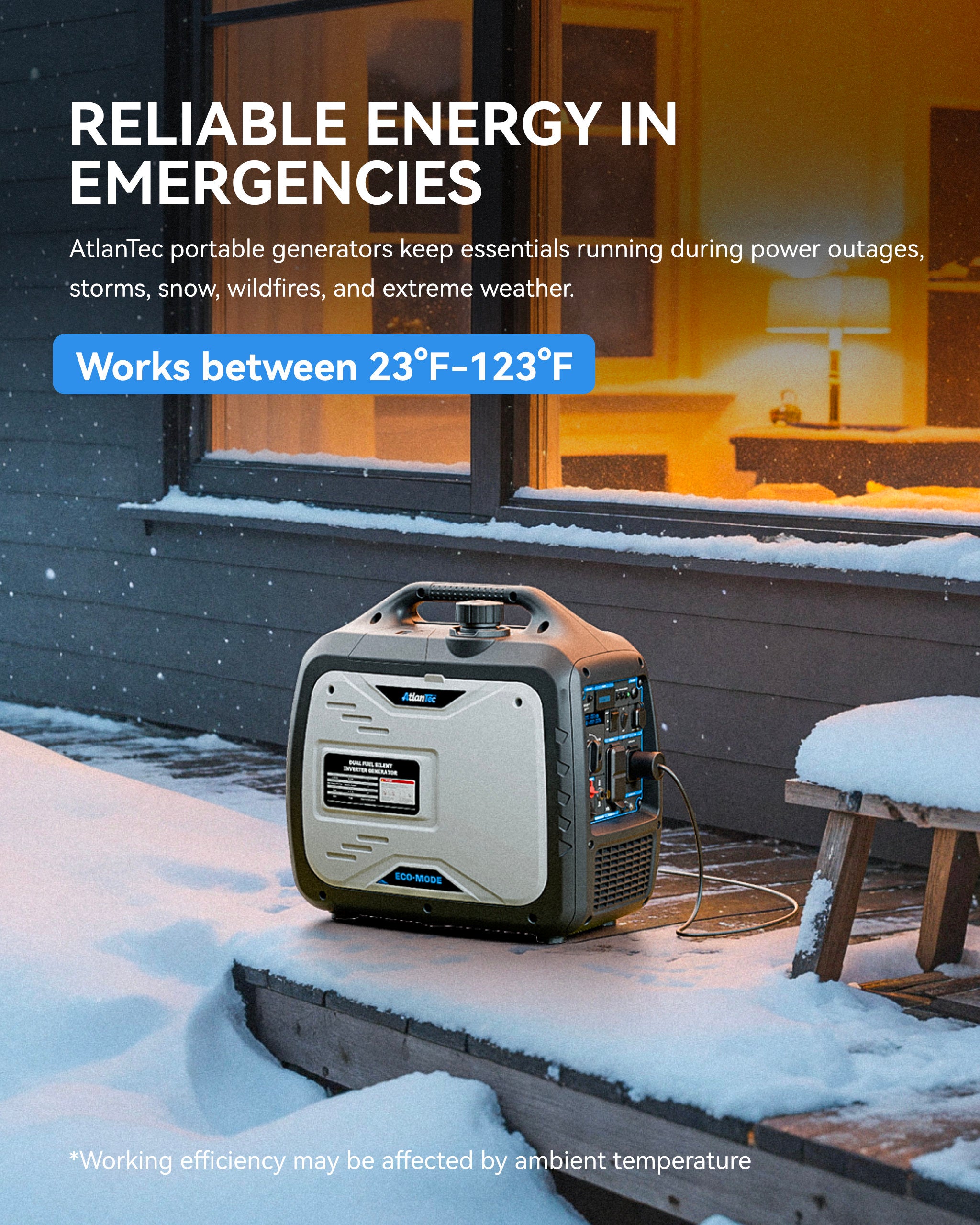 4000 Watt Dual Fuel Inverter Generator, RV Ready, Electric Start, Quiet for Outdoor Camping, Home Backup, Garden, PGMA Compliant