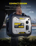 Portable Inverter Generator 2300-Watt Gas Powered, Super Quiet Gas Generators for Camping, Tailgating, Home Emergency Home Backup