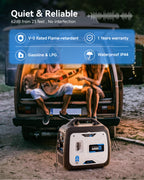 4000W Dual-Fuel Generator, Portable Quiet Inverter Gasoline and LPG Generator for Camping & RV, 120V/30A, EPA Emission Standard Compliant