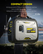 Portable Quiet Inverter Generator for Camping RV Home, 4000W, 120V/30A, EPA Emission Standard Compliant