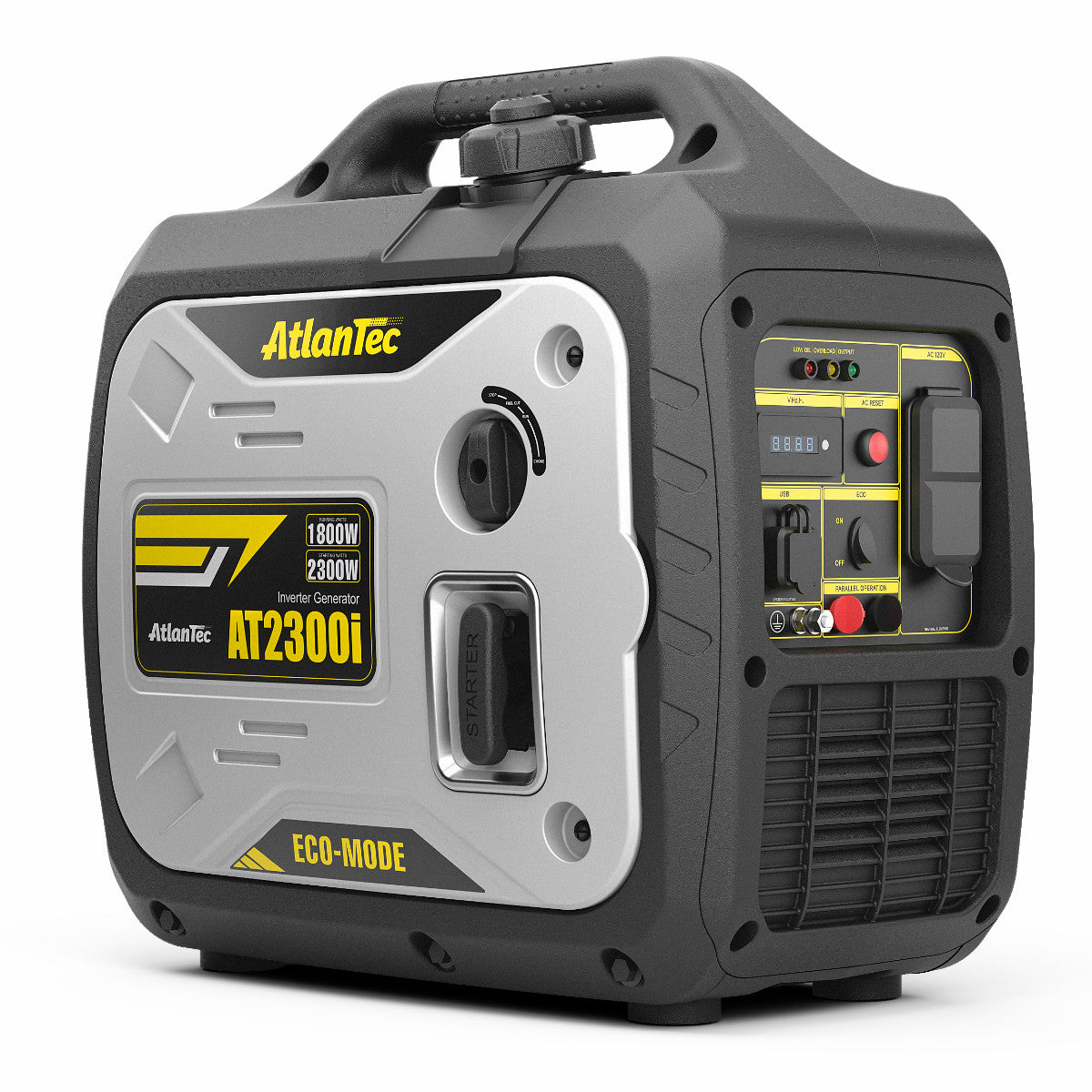 Portable Inverter Generator 2300-Watt Gas Powered, Super Quiet Gas Generators for Camping, Tailgating, Home Emergency Home Backup